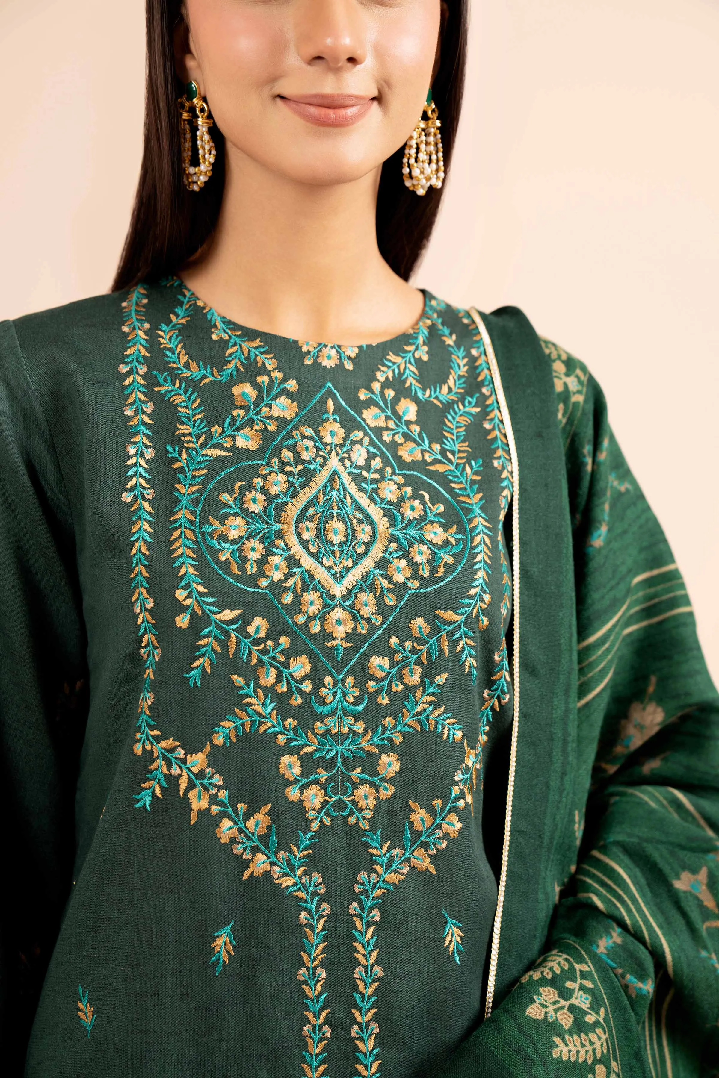 3 Piece - Embroidered Suit - 42404255