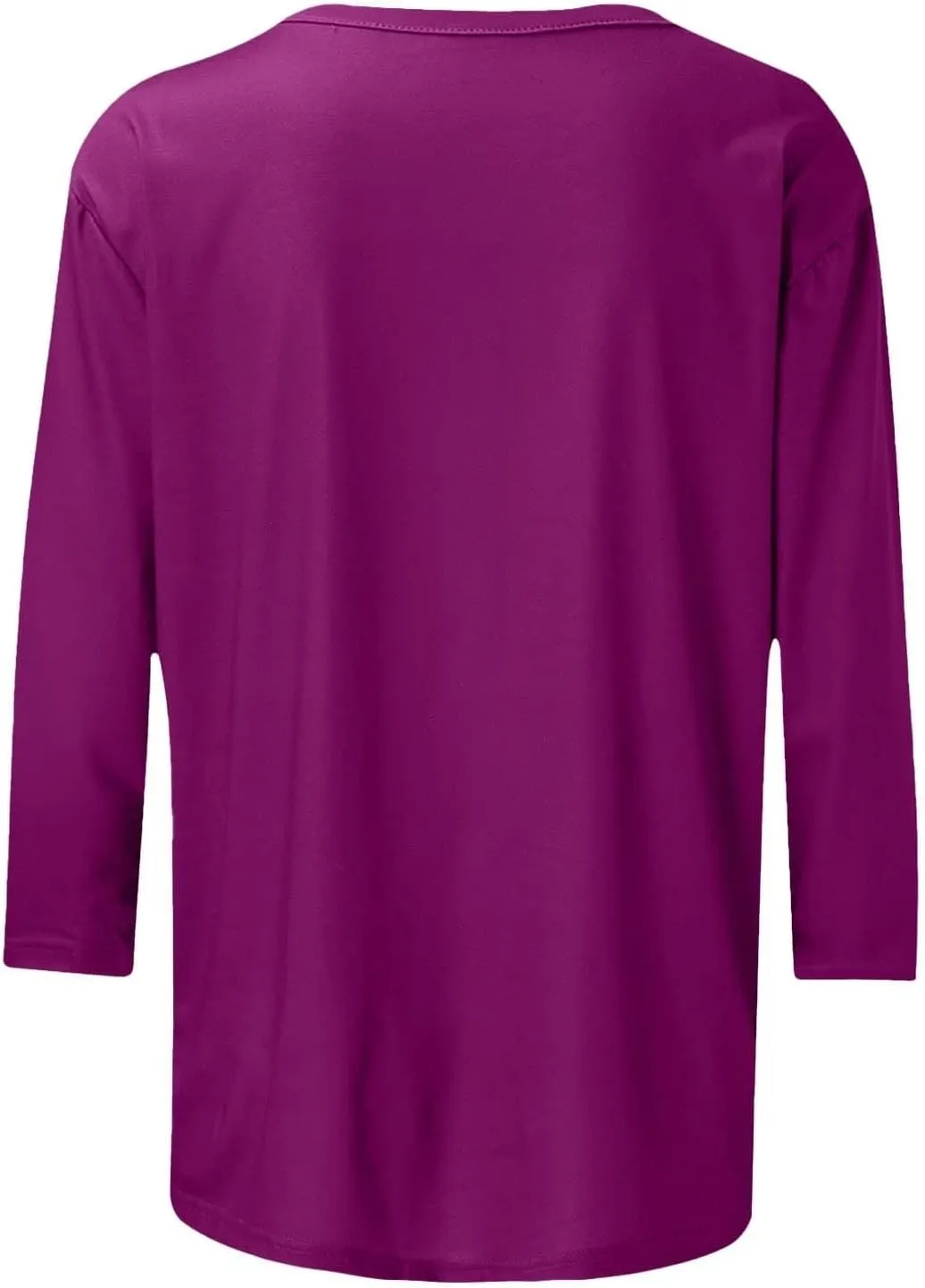 3/4 Length Sleeve Womens Tops 2025 Spring Casual Loose Fit Crew Neck T Shirts Soft Three Quarter Length Tunic Tops