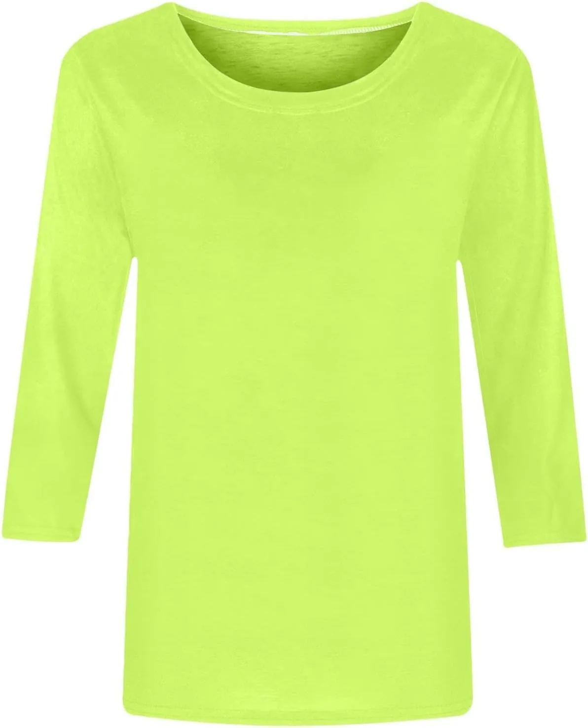3/4 Length Sleeve Womens Tops 2025 Spring Casual Loose Fit Crew Neck T Shirts Soft Three Quarter Length Tunic Tops