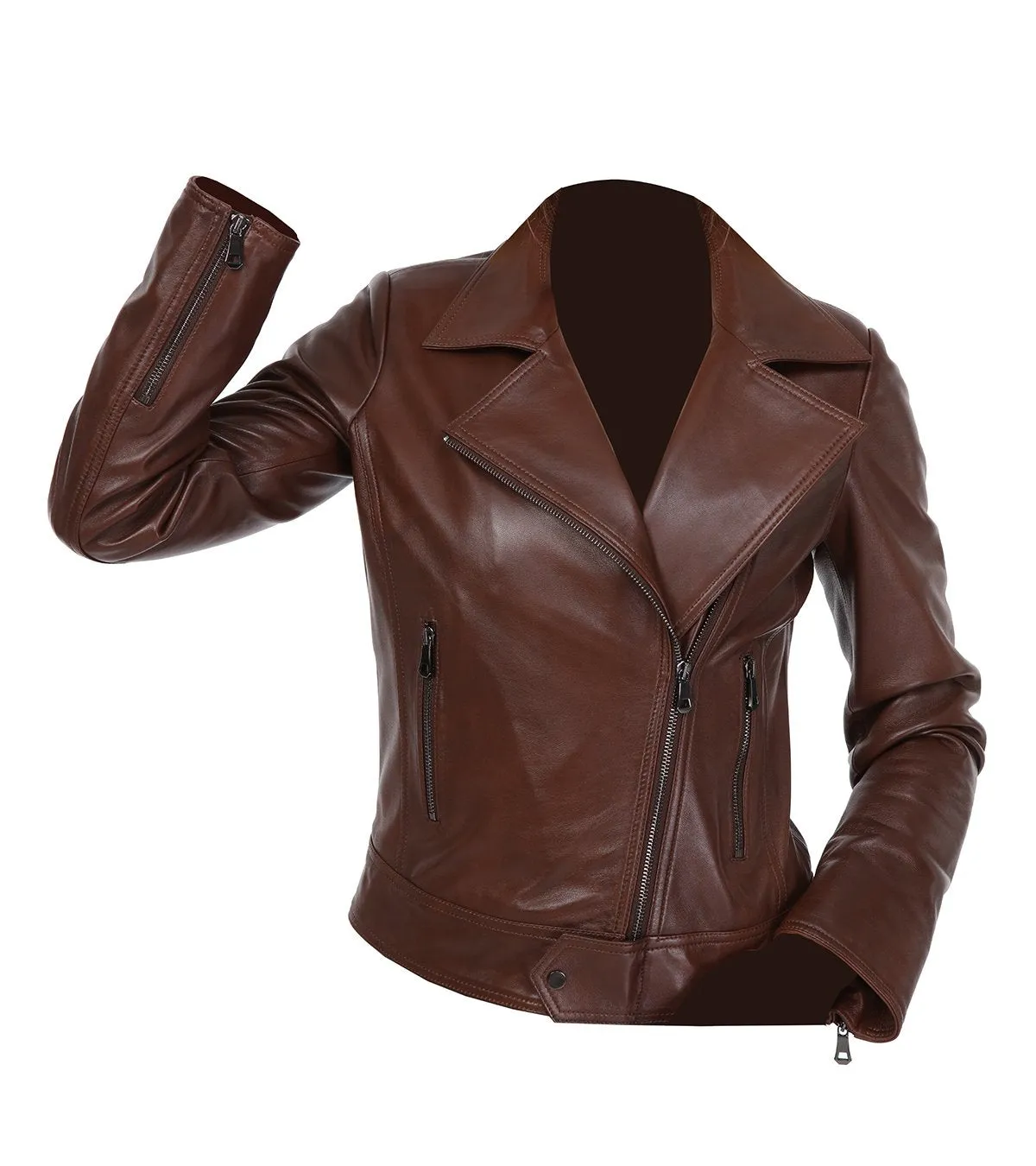 AILE Millie Leather Biker Jacket