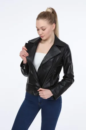 AILE Millie Leather Biker Jacket