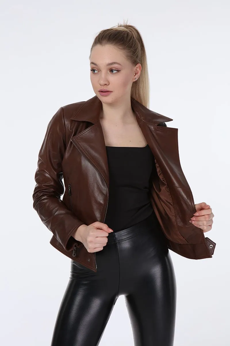 AILE Millie Leather Biker Jacket