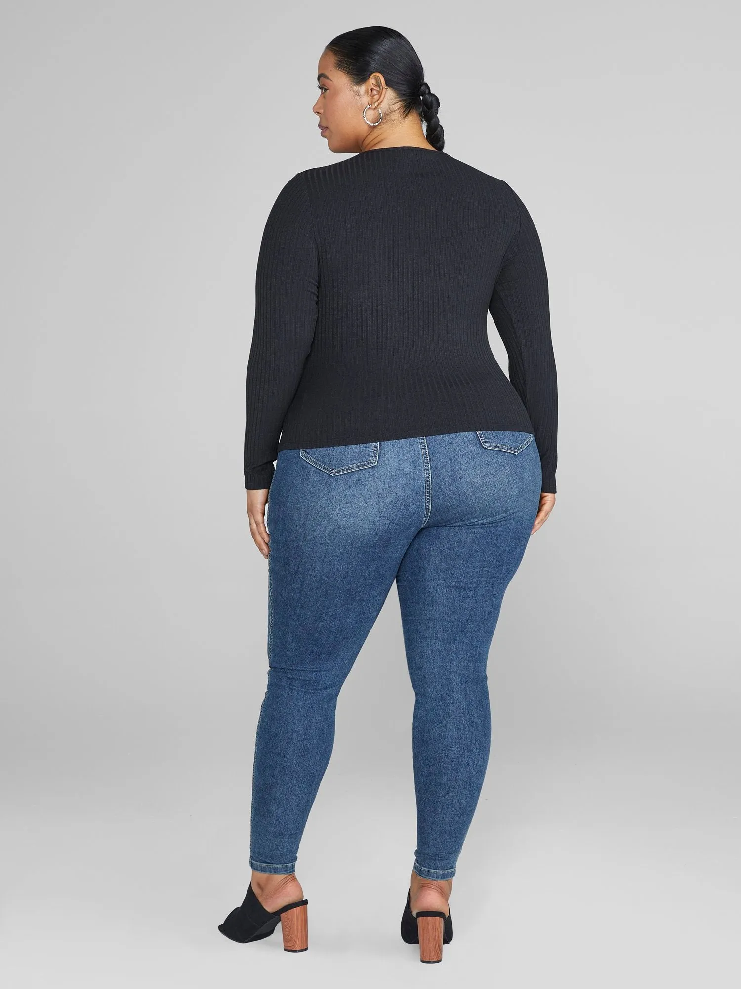Angie Ribbed Knit Cutout Top