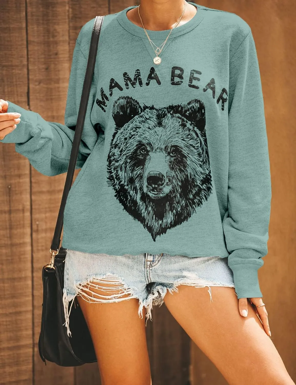 Blooming Jelly Womens Mama Sweatshirt Crewneck Loose Fit Soft Cute Long Sleeve Tops Ladies Graphic Casual Fall Mom Shirts