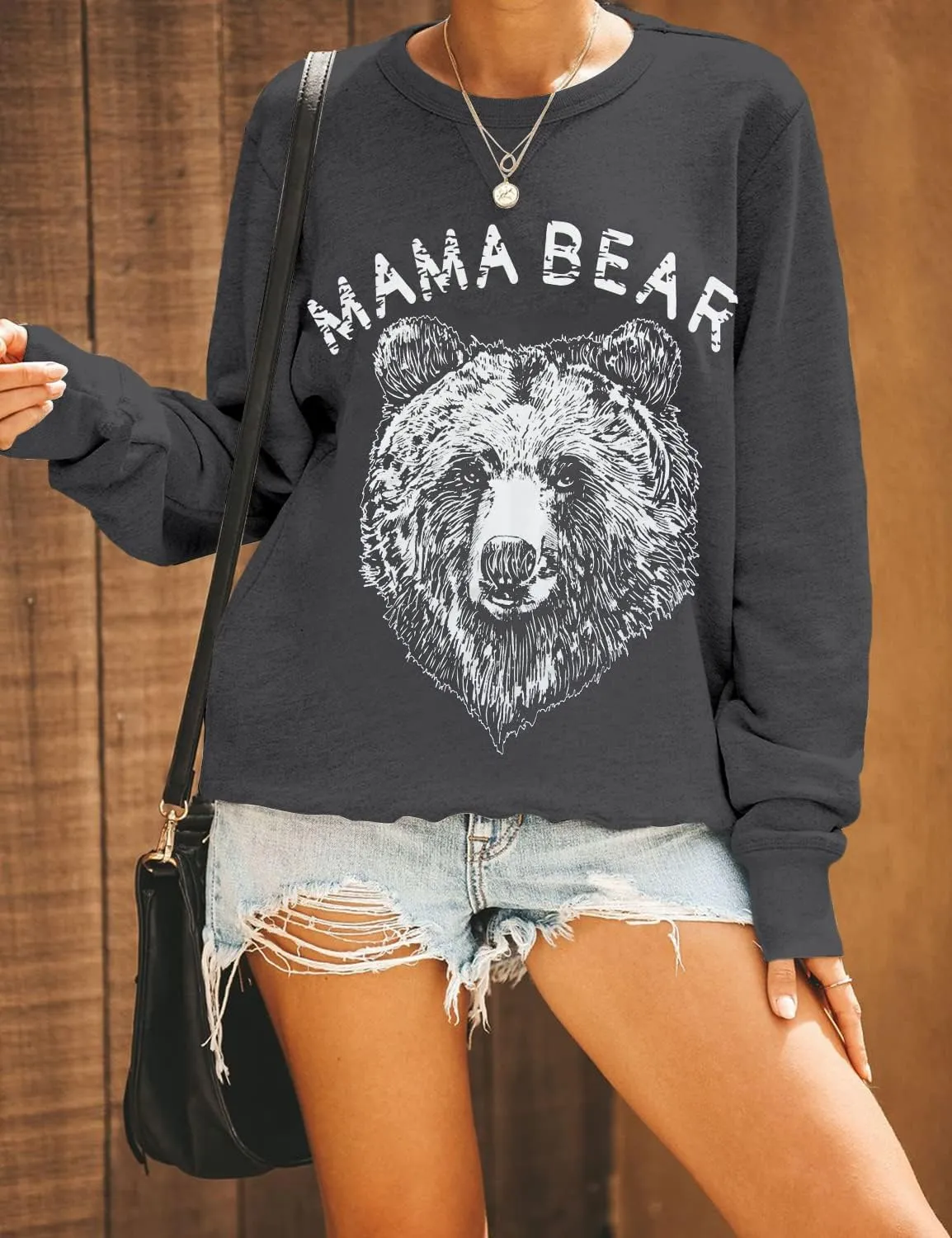Blooming Jelly Womens Mama Sweatshirt Crewneck Loose Fit Soft Cute Long Sleeve Tops Ladies Graphic Casual Fall Mom Shirts