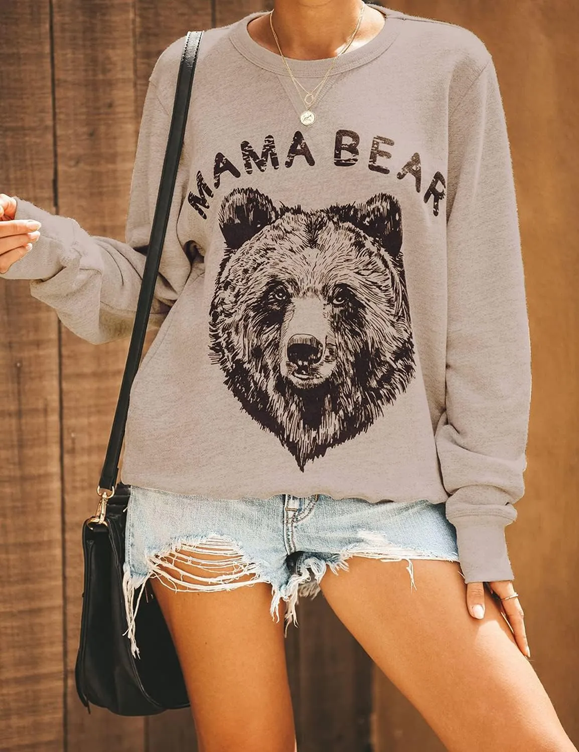 Blooming Jelly Womens Mama Sweatshirt Crewneck Loose Fit Soft Cute Long Sleeve Tops Ladies Graphic Casual Fall Mom Shirts