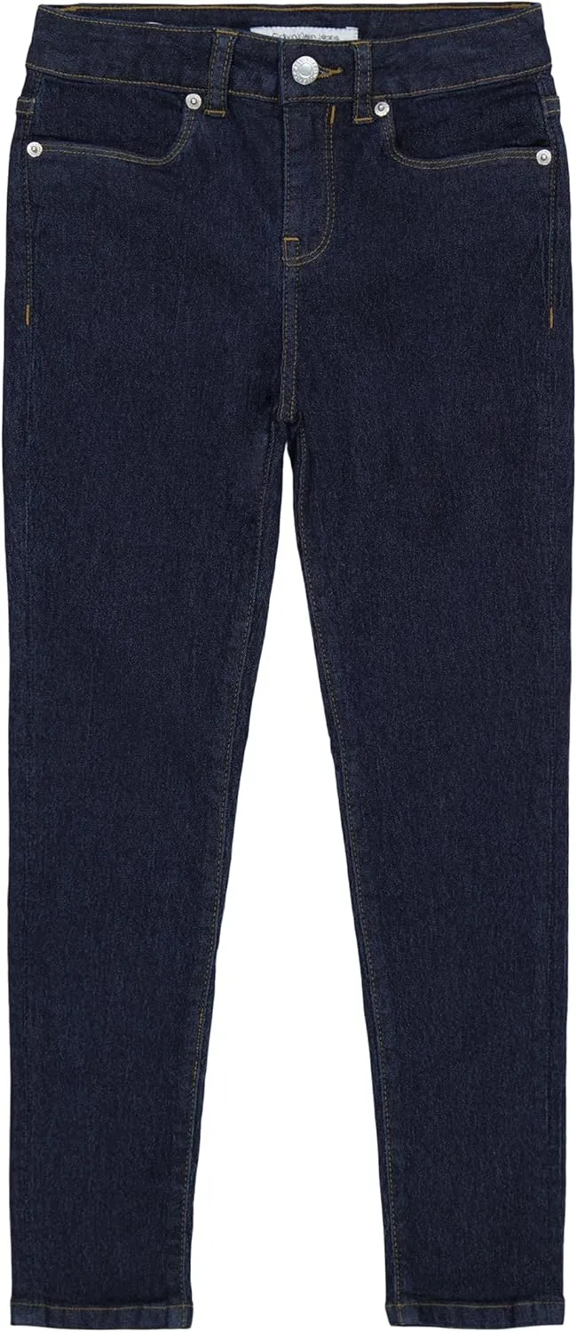 Calvin Klein Girls' Skinny Fit Stretch Denim 5-Pocket Jeans