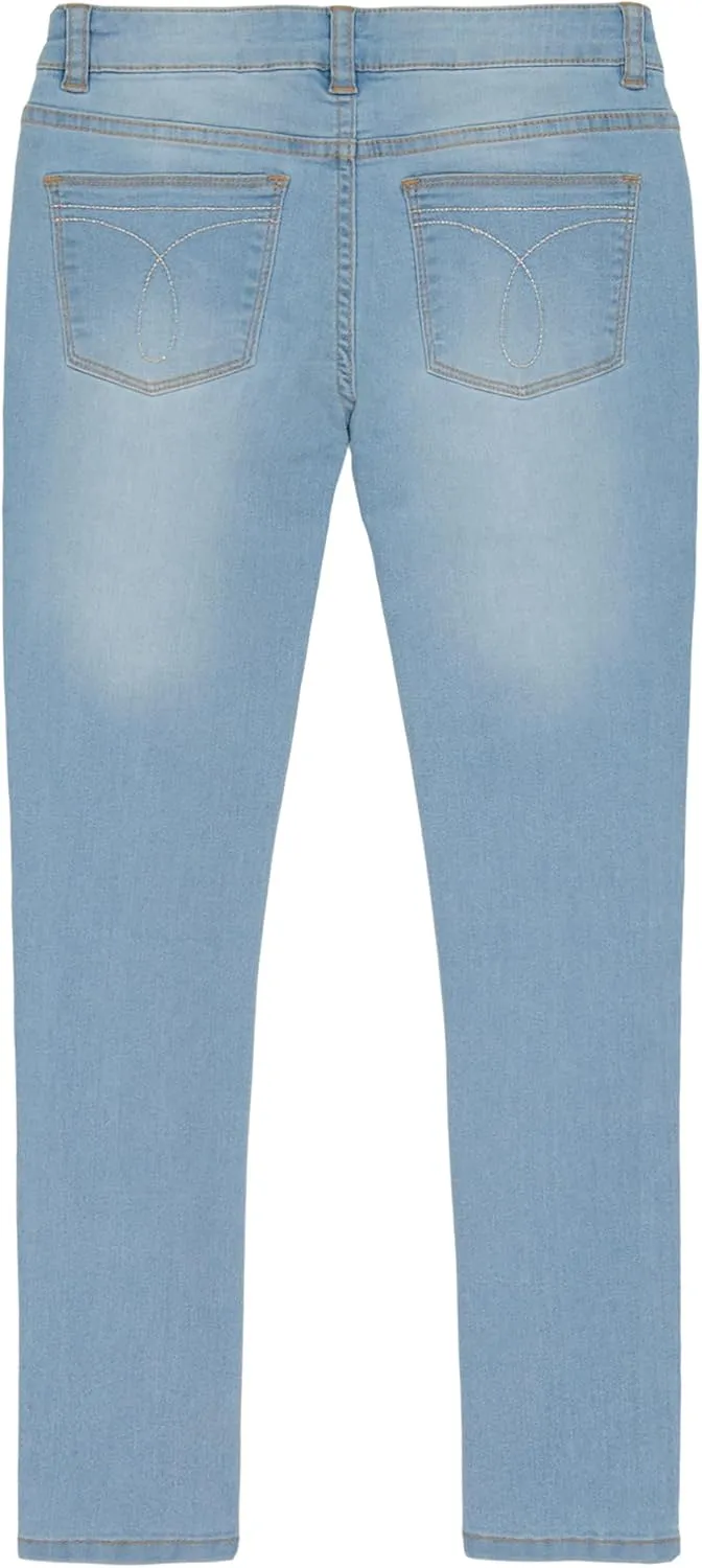 Calvin Klein Girls' Skinny Fit Stretch Denim 5-Pocket Jeans