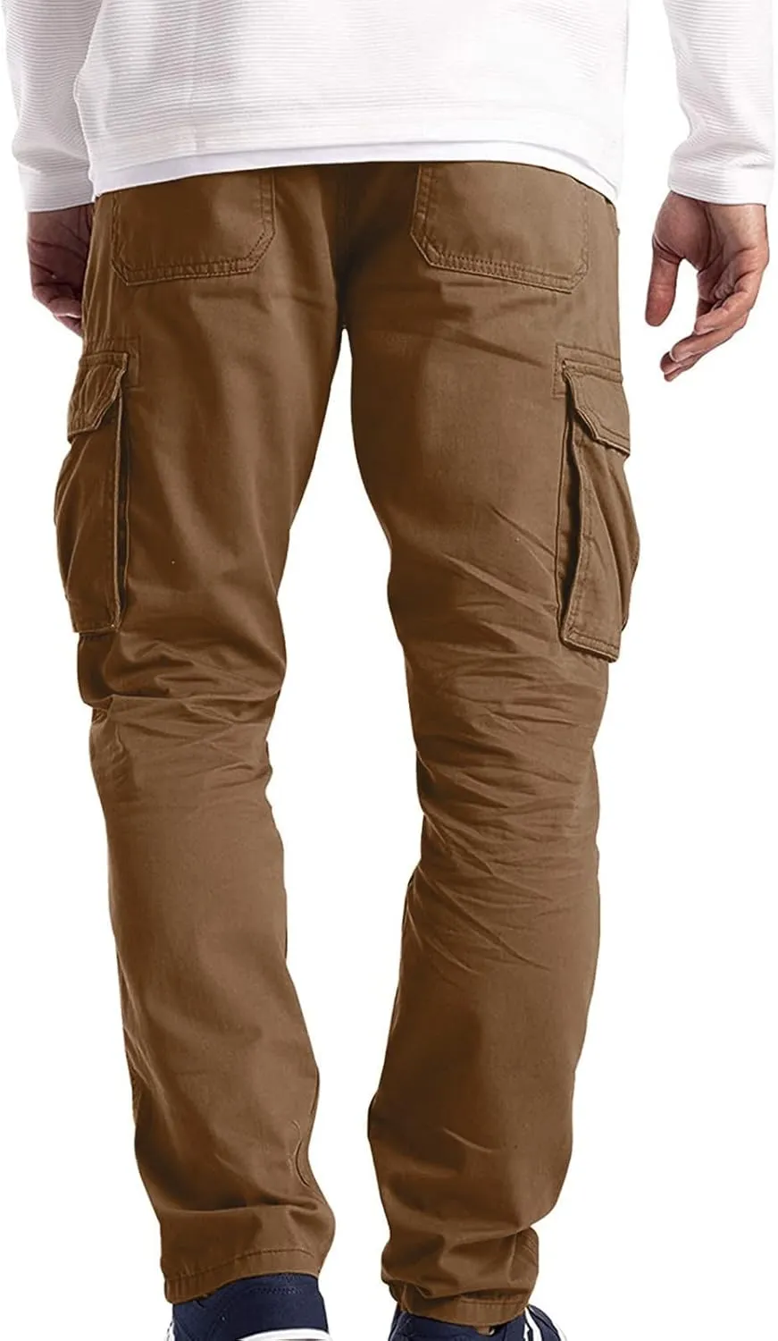 Cargo Pants Men 2023 Casual Stylish Premium Twill Multi Pockets Loose Trouser Big and Tall Solid Sport Sweatpants