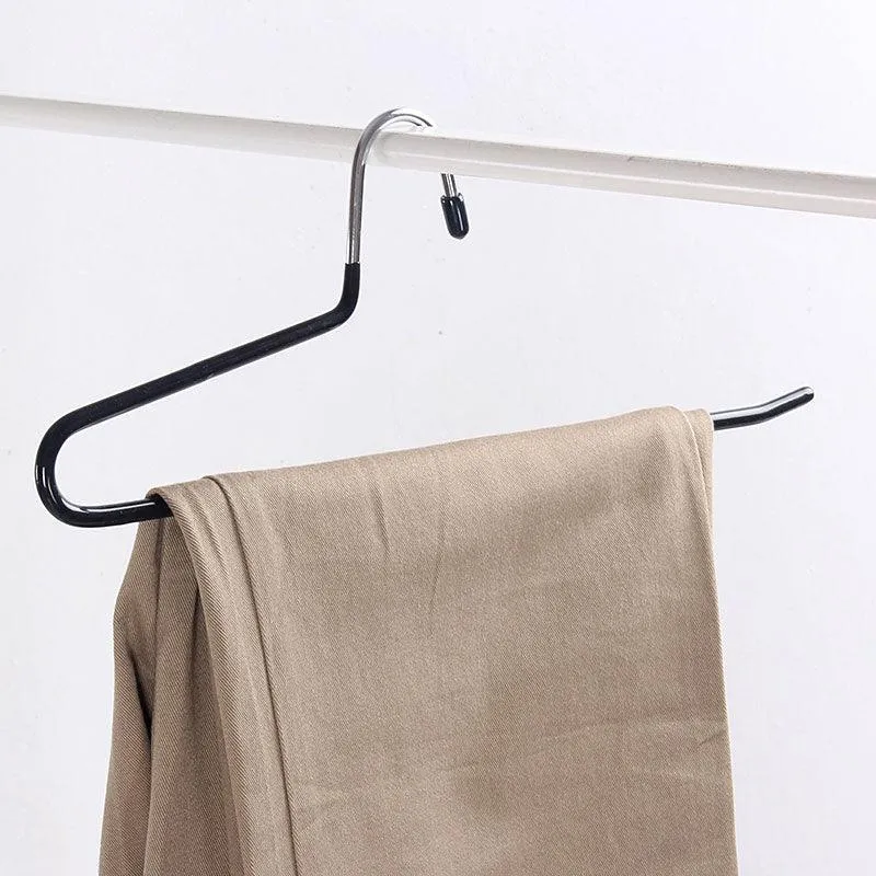 Chic 20-Piece Metal Pant Hanger Set in Elegant Gray and Classic Black