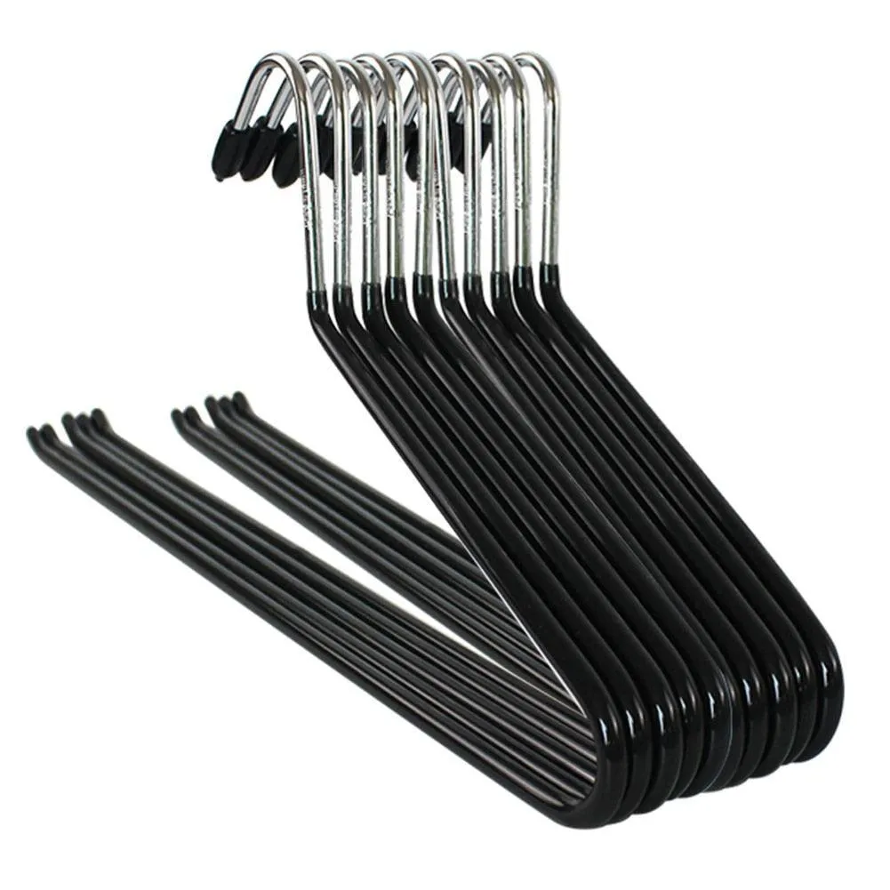 Chic 20-Piece Metal Pant Hanger Set in Elegant Gray and Classic Black