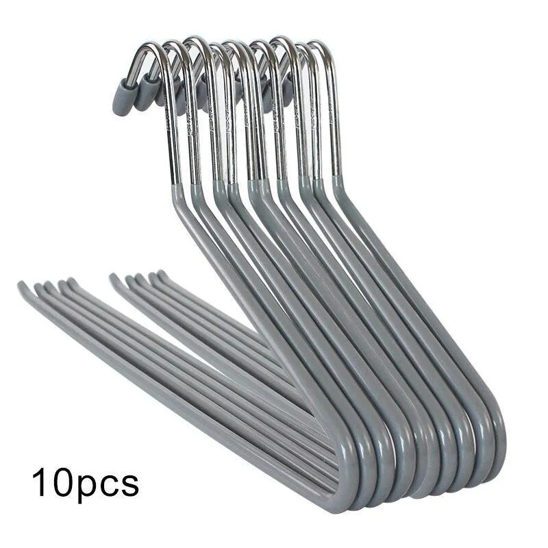Chic 20-Piece Metal Pant Hanger Set in Elegant Gray and Classic Black