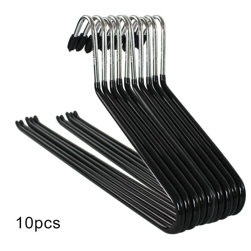 Chic 20-Piece Metal Pant Hanger Set in Elegant Gray and Classic Black