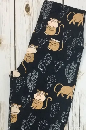 Chimps N Cactus Leggings Yoga Band D5