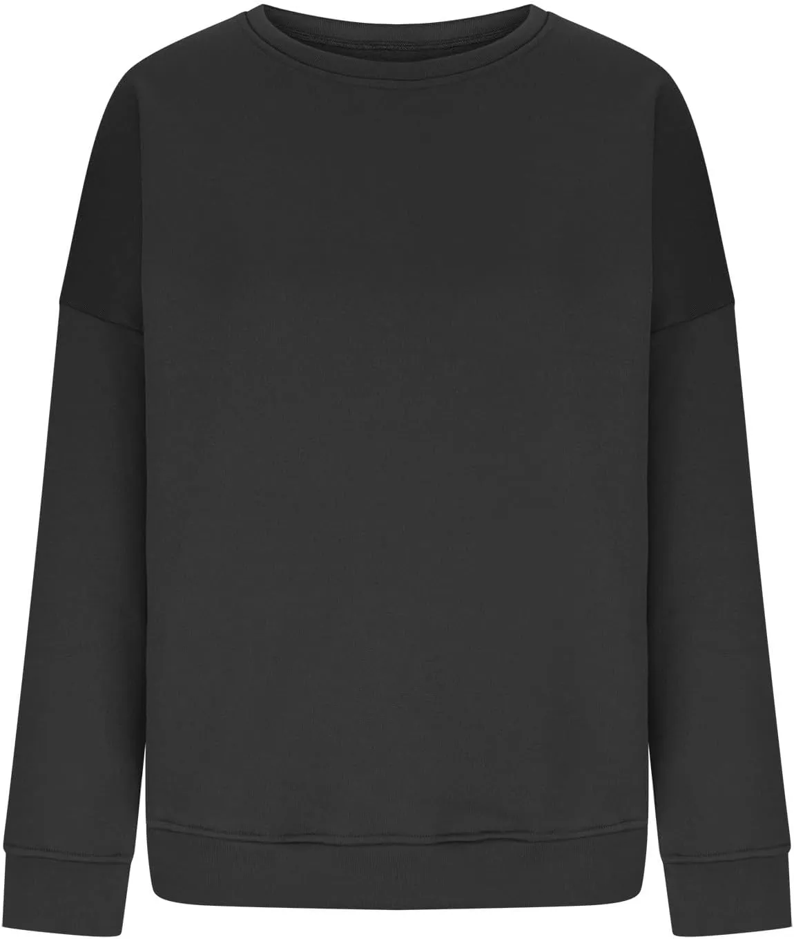 Crewneck Sweatshirts Women Soft Plain Oversized Sweatshirt Comfy Drop Shoulder Cute Hoodie Fleece Pullover Sweater