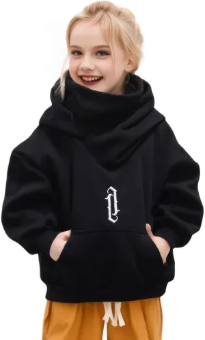 Fleece Hoodies for Boys and Girls Sweatshirts Casual Soft Cotton Pullover Fall Winter Loose Fit Tops Hooded