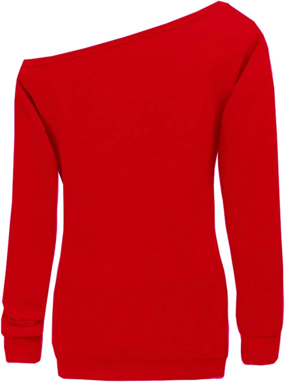 GSVIBK Womens Long Sleeve Off Shoulder Sweatshirt Soft Pullover Tops Slouchy Sweatshirts Casual Solid Shirts