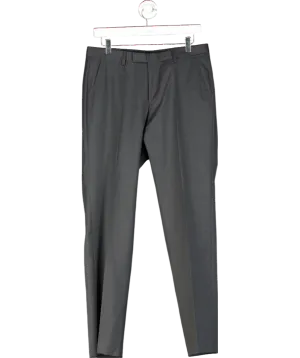 HUGO BOSS Black Virgin Wool Regular Fit Trousers W30