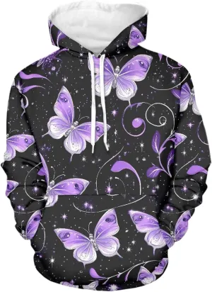 INSTANTARTS Women's Active Hoodies Polyester Loose Hoodie Sweatshirts Soft Stretchy Pullover Tops Tracksuits,XS-4XL