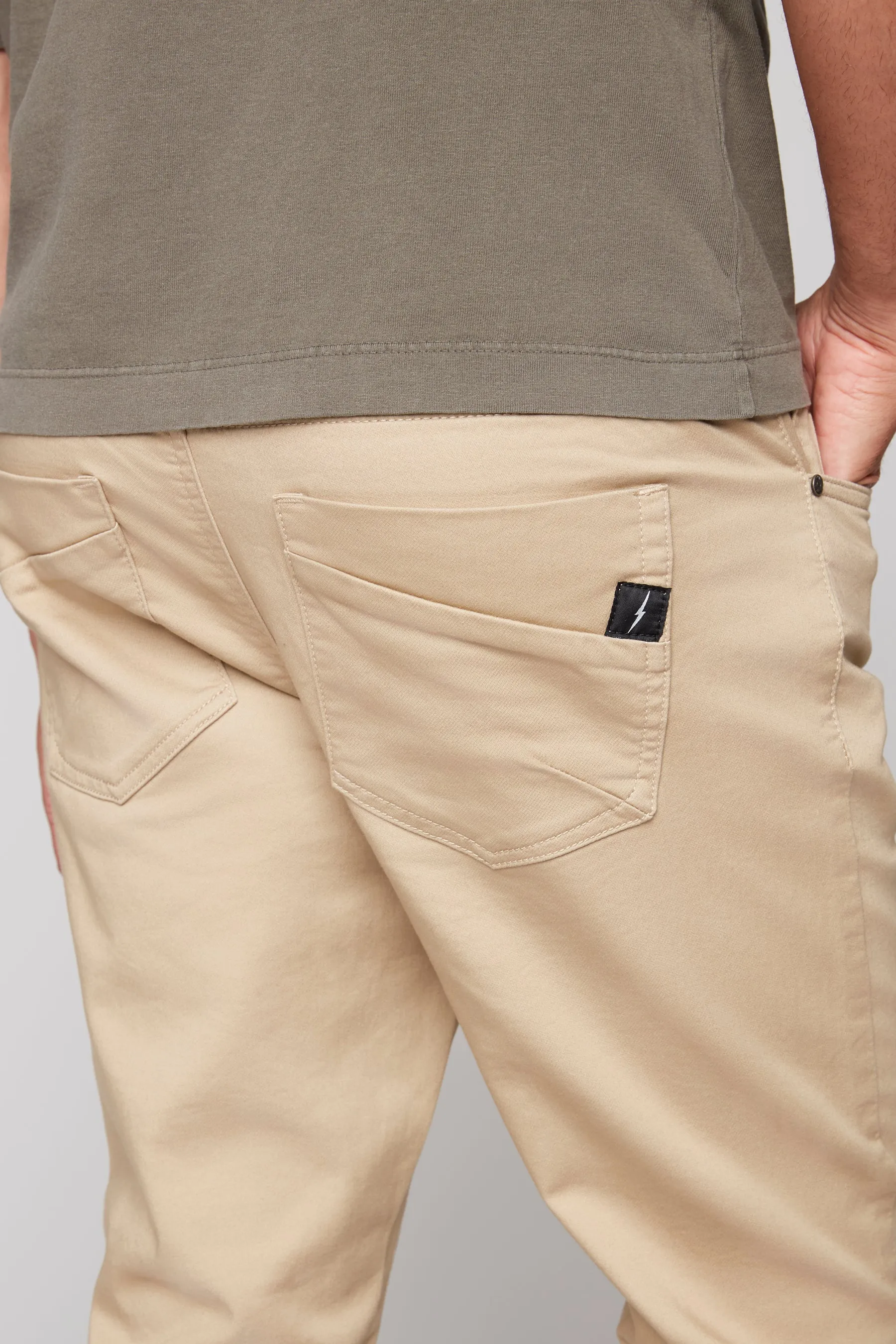 JAGGER - 5 Pocket Soft French Terry Classic Jogger - Tan