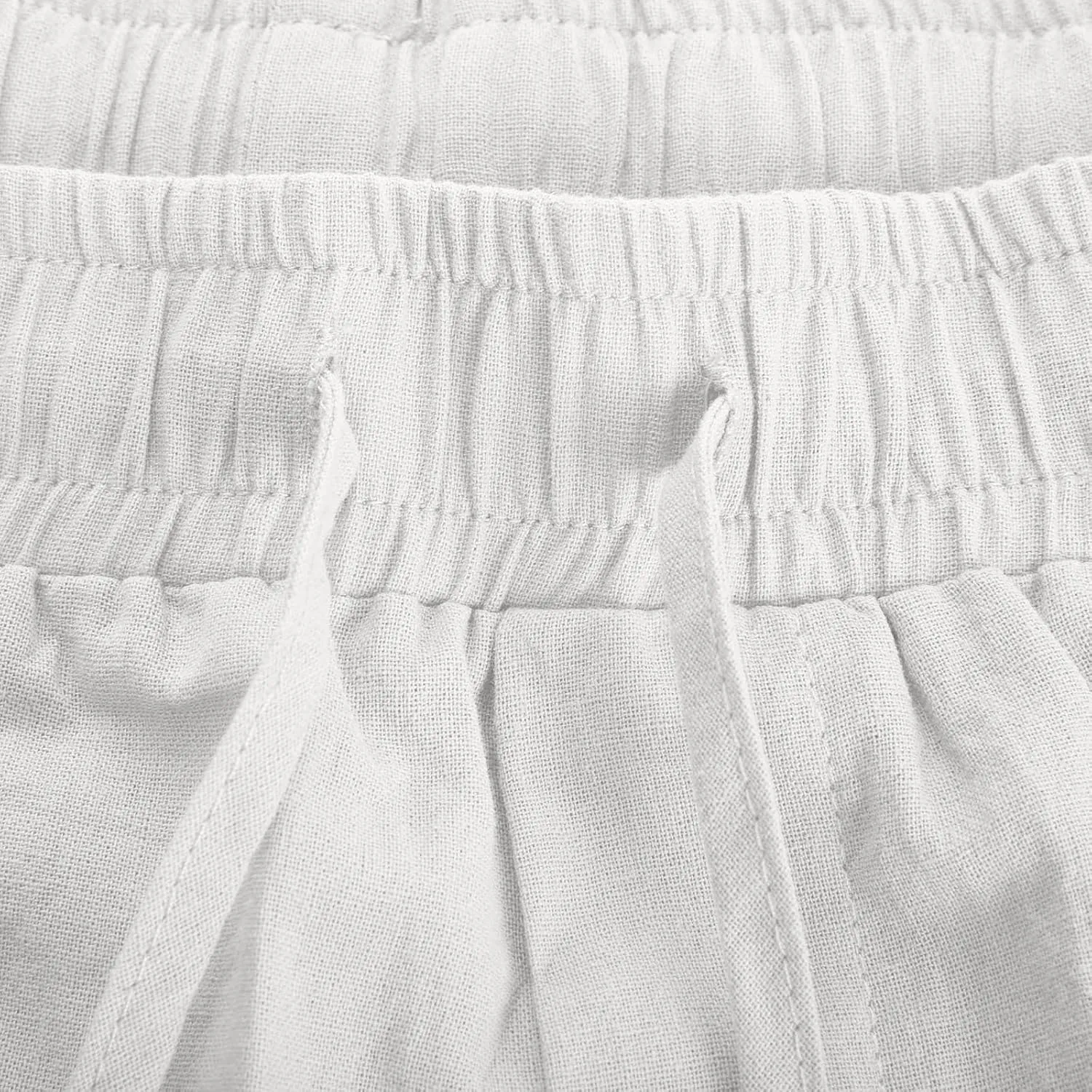 Linen Pants for Men 2023 Casual Stylish Drawstring Cotton Trousers Regular Fit Elastic Waist Solid Straight Legs