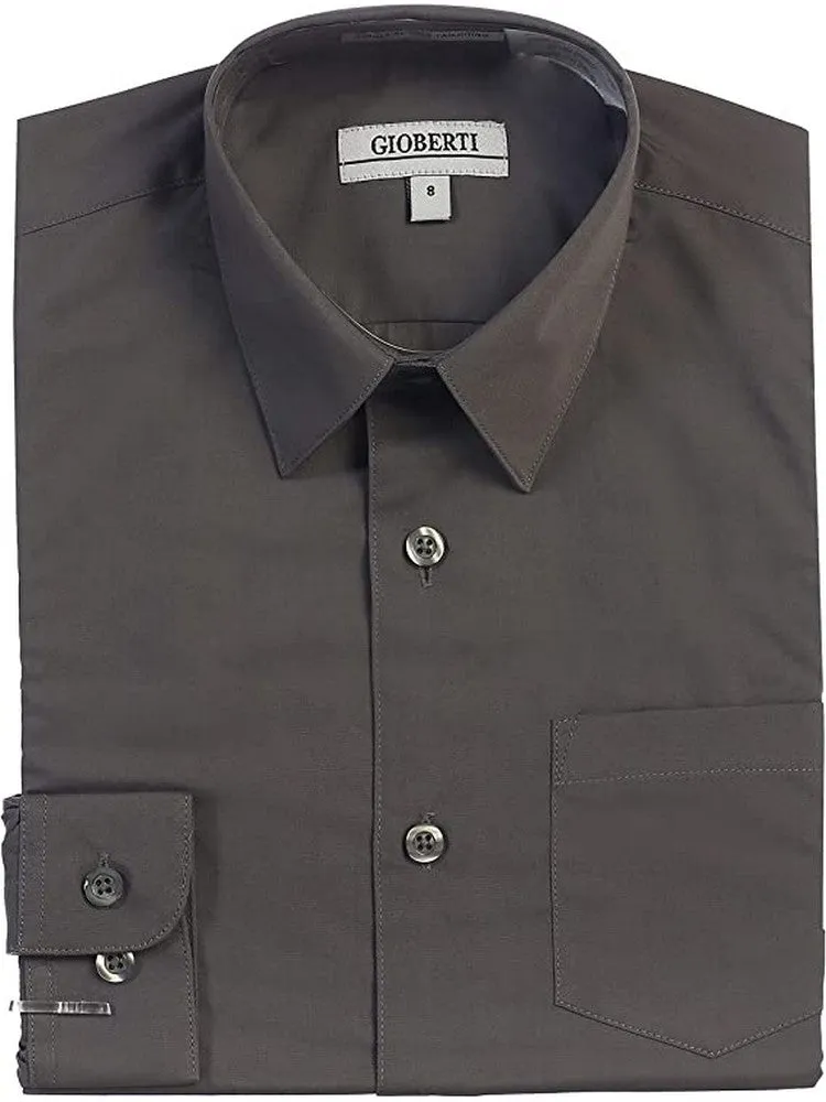 Little Boys Long Sleeve Elegant Dress Shirt 2T-7