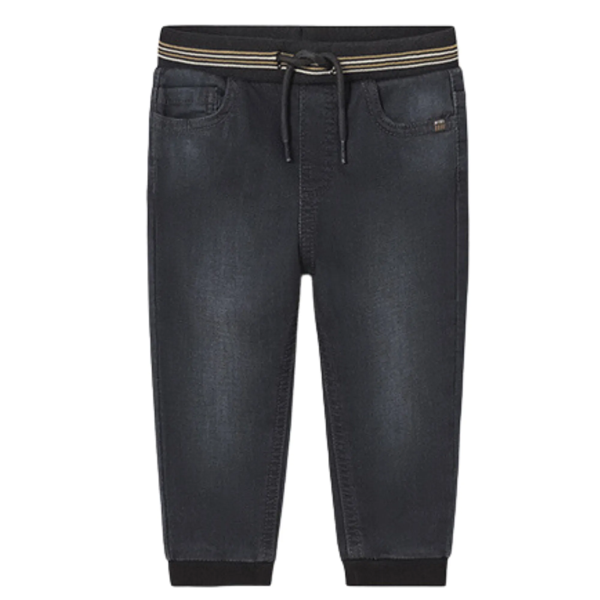Mayoral - Baby Boys Soft Denim Joggers in Black