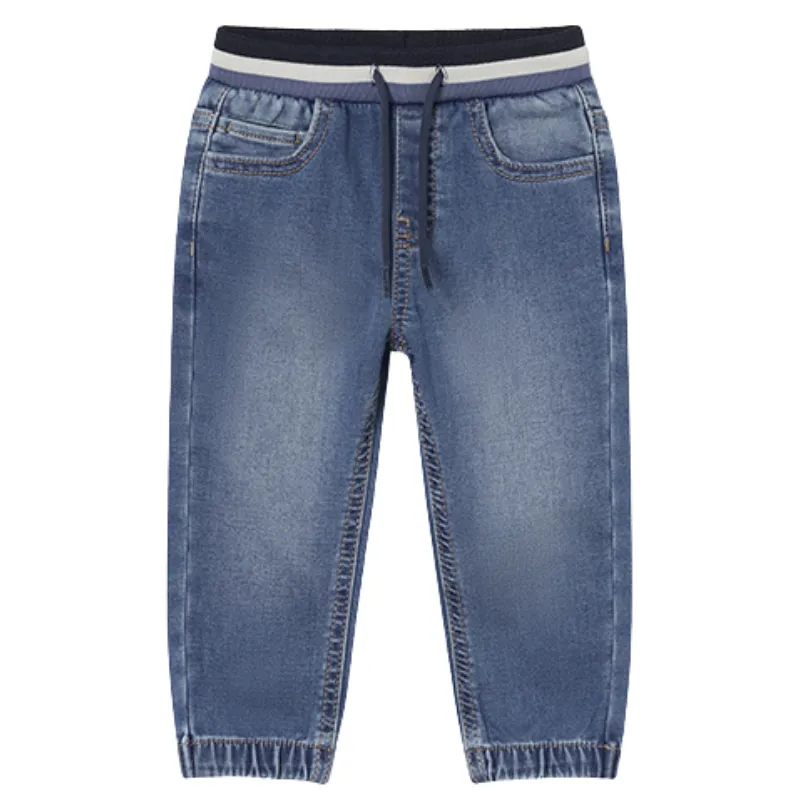 Mayoral - Baby Boys Soft Denim Joggers in Blue