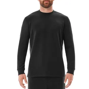 Member's Mark Men's Super Soft Terry Long Sleeve Lounge Tee (Heather Black Soot, XL)