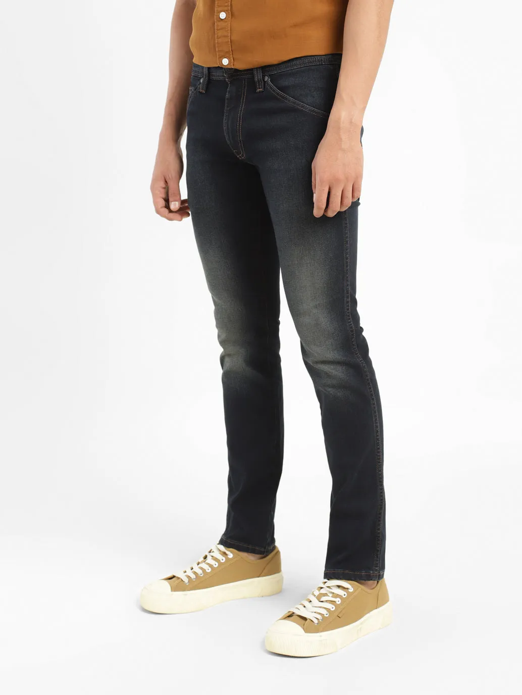 Men's 65504 Dark Indigo Skinny Fit Mid Rise Jeans