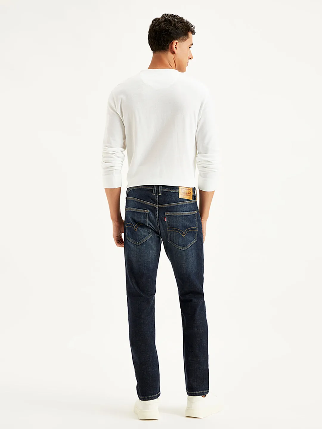 Men's 65504 Navy Blue Skinny Fit Mid Rise Jeans