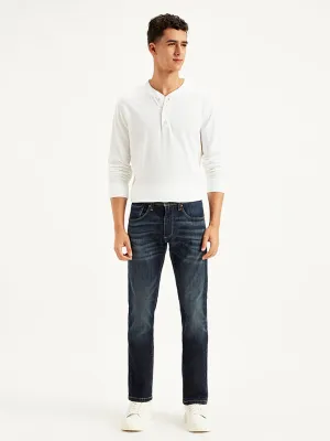 Men's 65504 Navy Blue Skinny Fit Mid Rise Jeans