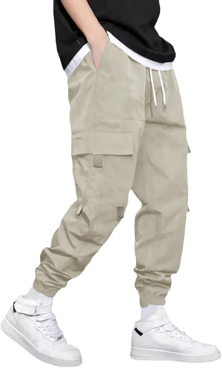 Men's Drawstring Multi-Pocket Cargo Pants - 2025 Tapered Leg Casual Stylish Lightweight Trousers.