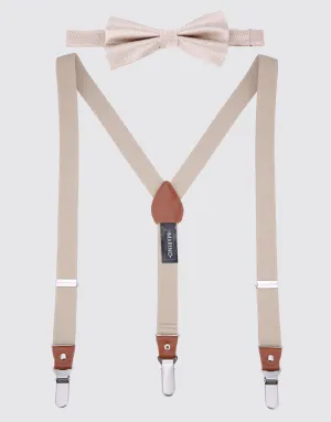 Men's  Elastic 1" Kloope Suspenders Bow Tie