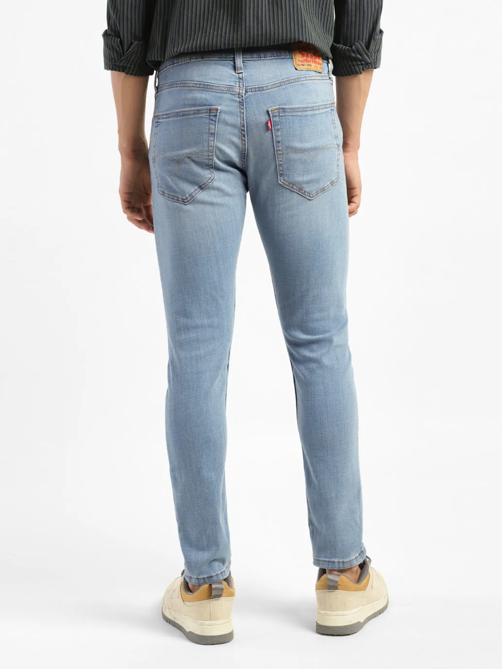 Men's Light Indigo Skinny Fit Mid Rise Jeans