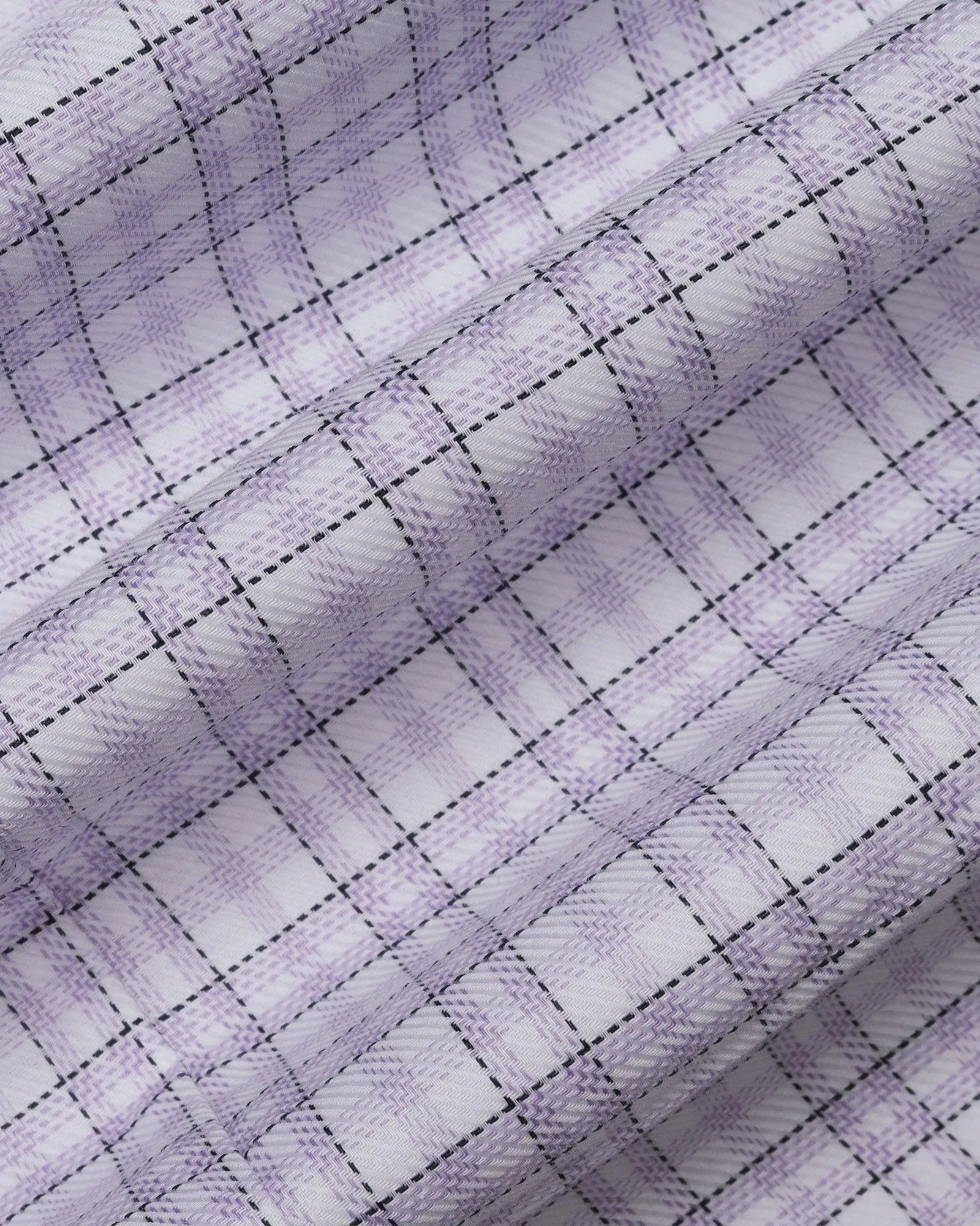 Non Iron Formal Purple Check Shirt - Blake