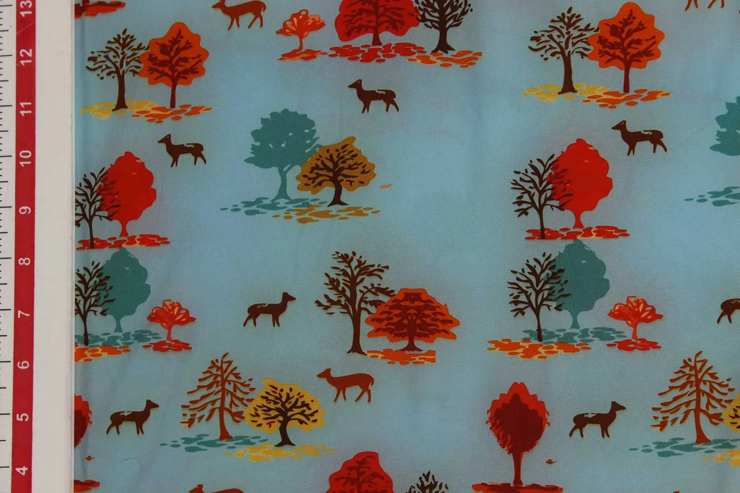 Objects Printed Crepe Fabric