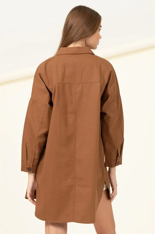 OVERSIZED SHIRT JACKET