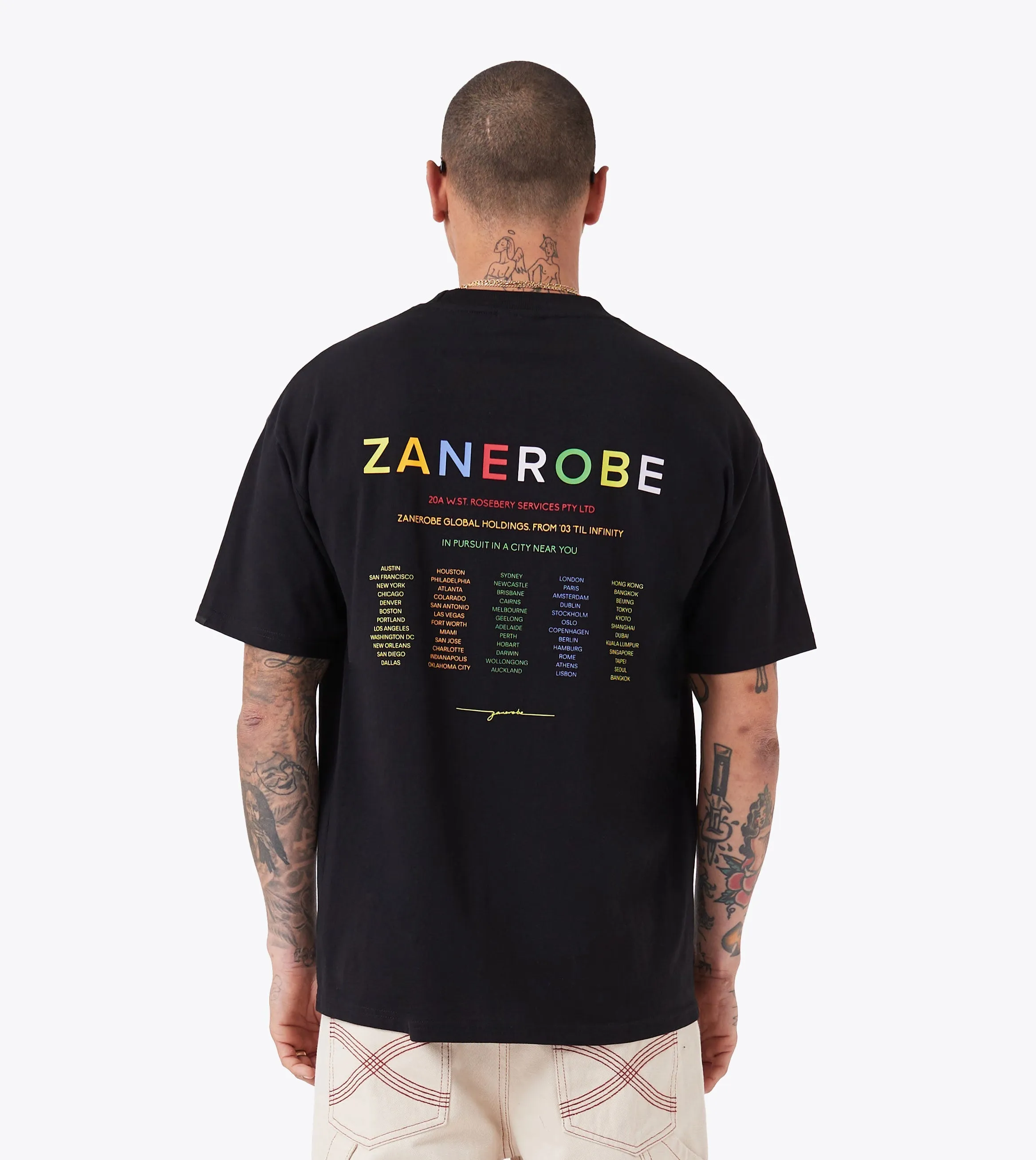 Rainbow Box Tee Black