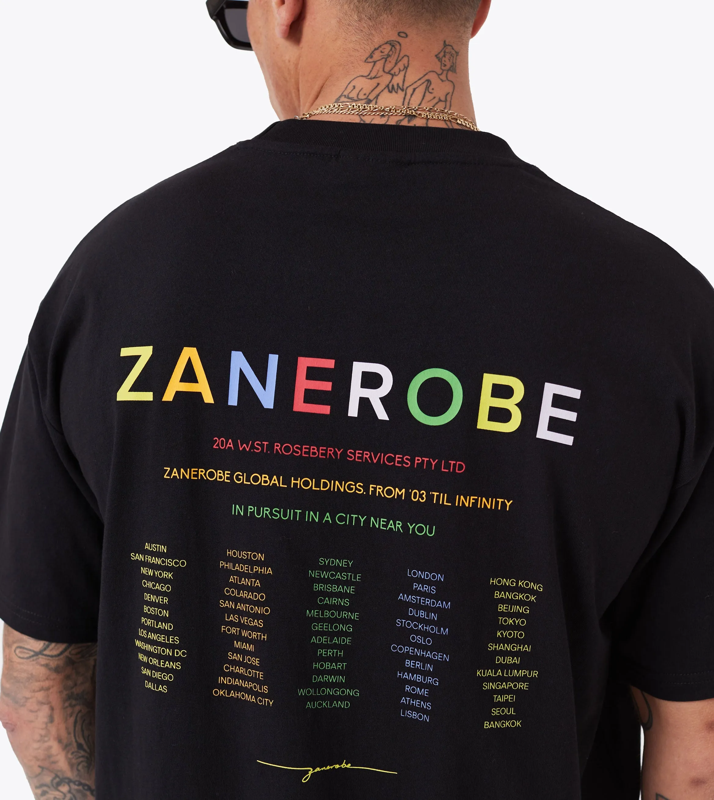 Rainbow Box Tee Black