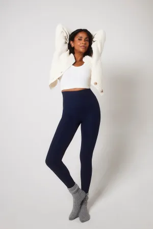 Ribbed Leggings - Navy
