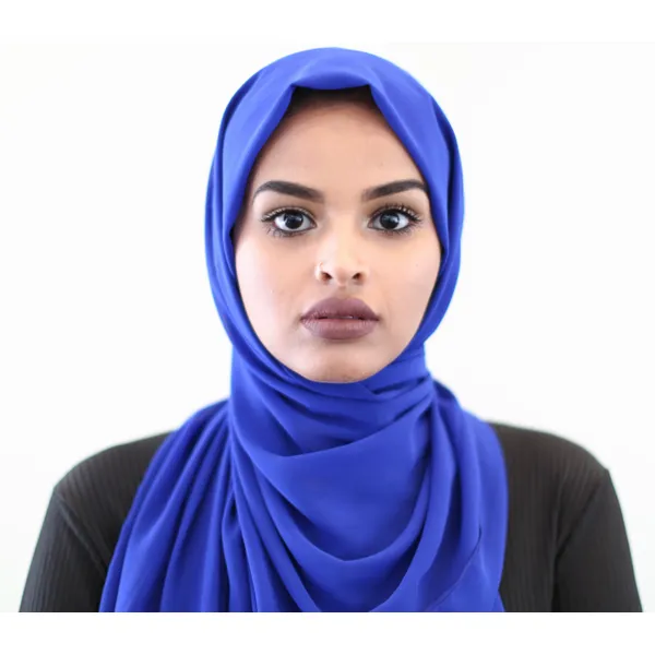 Royal Blue Chiffon Hijab