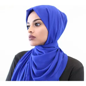 Royal Blue Chiffon Hijab