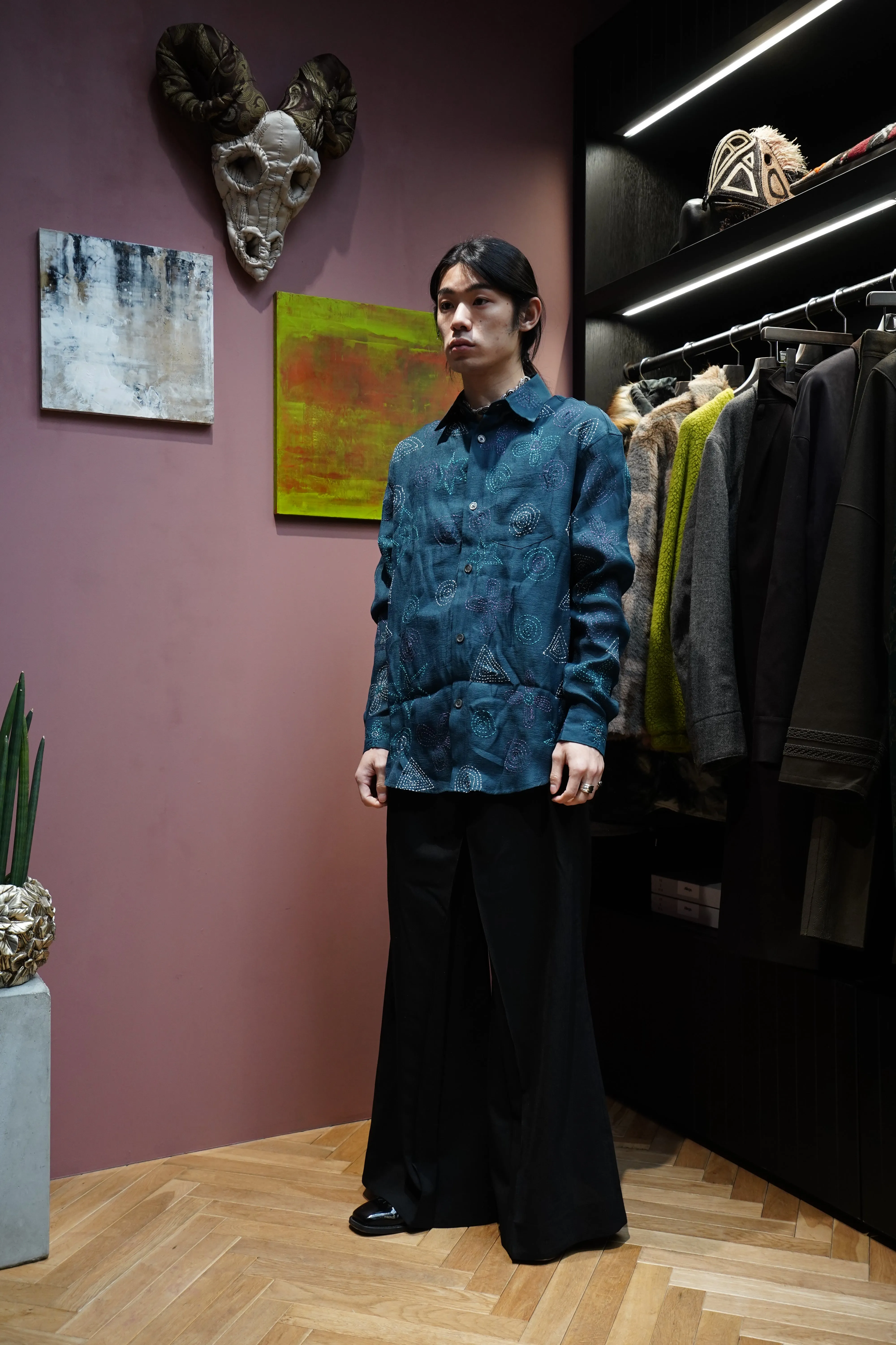 Sasquatchfabrix. HAKAMA SLACKS(BLACK)