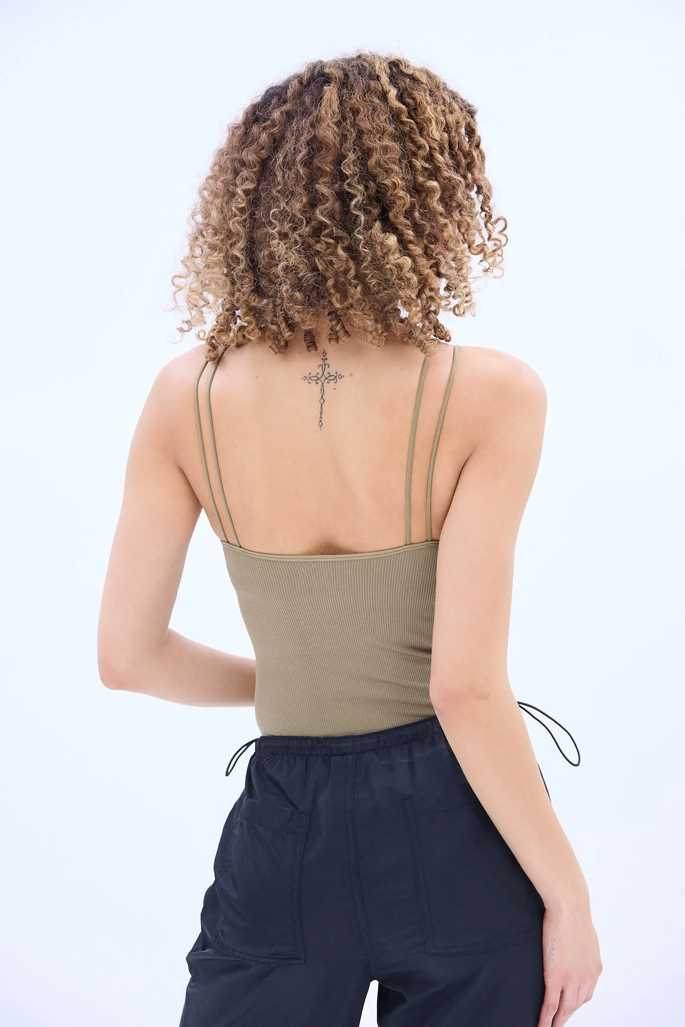 Seamless Bungee Strap Cami Bodysuit