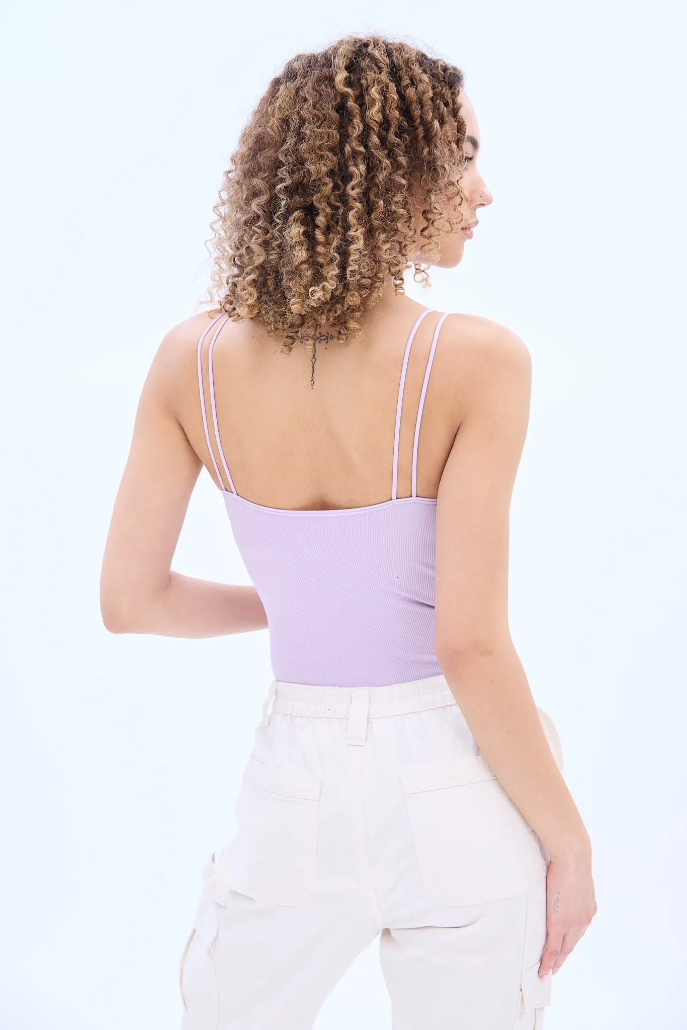 Seamless Bungee Strap Cami Bodysuit