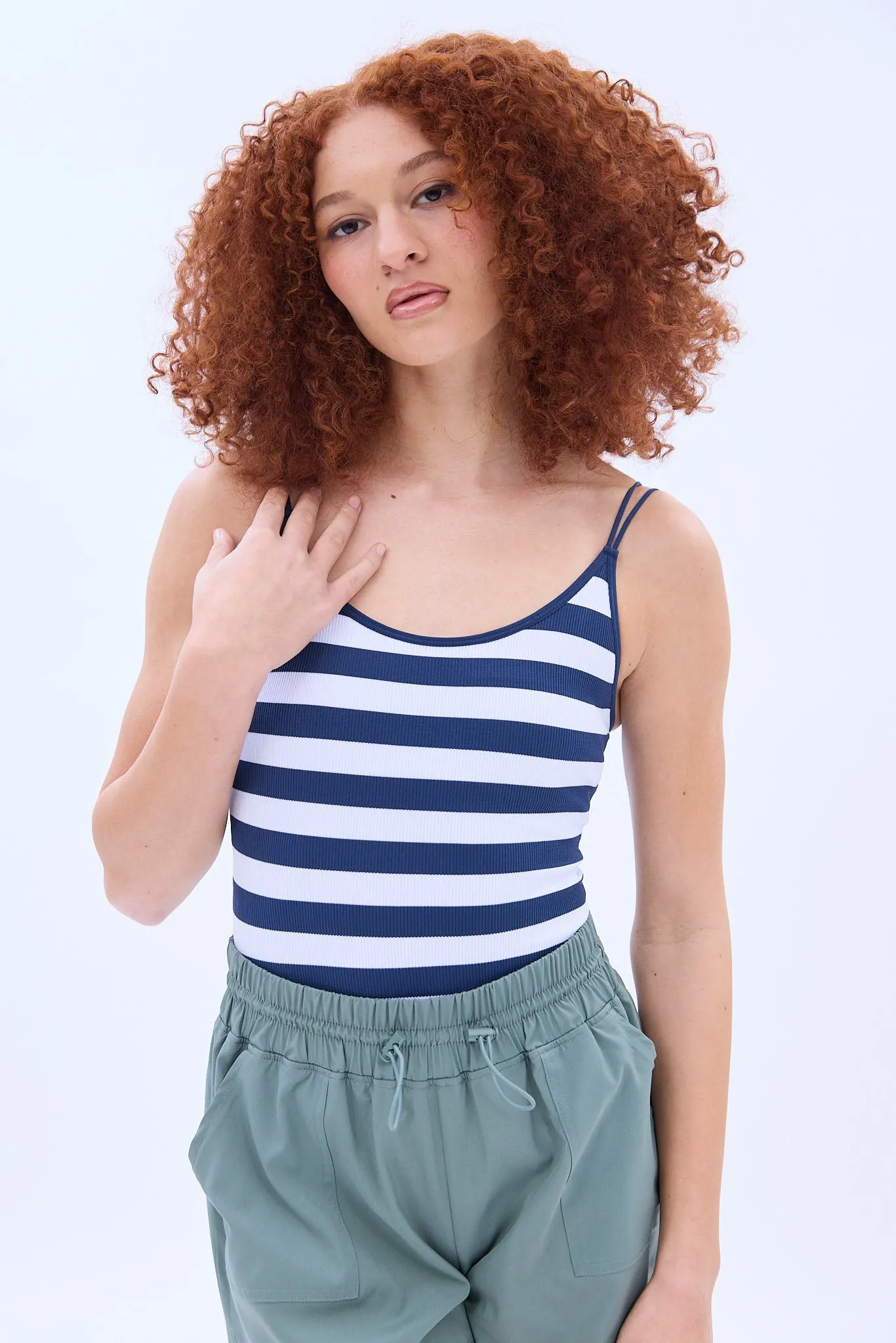 Seamless Bungee Strap Cami Bodysuit