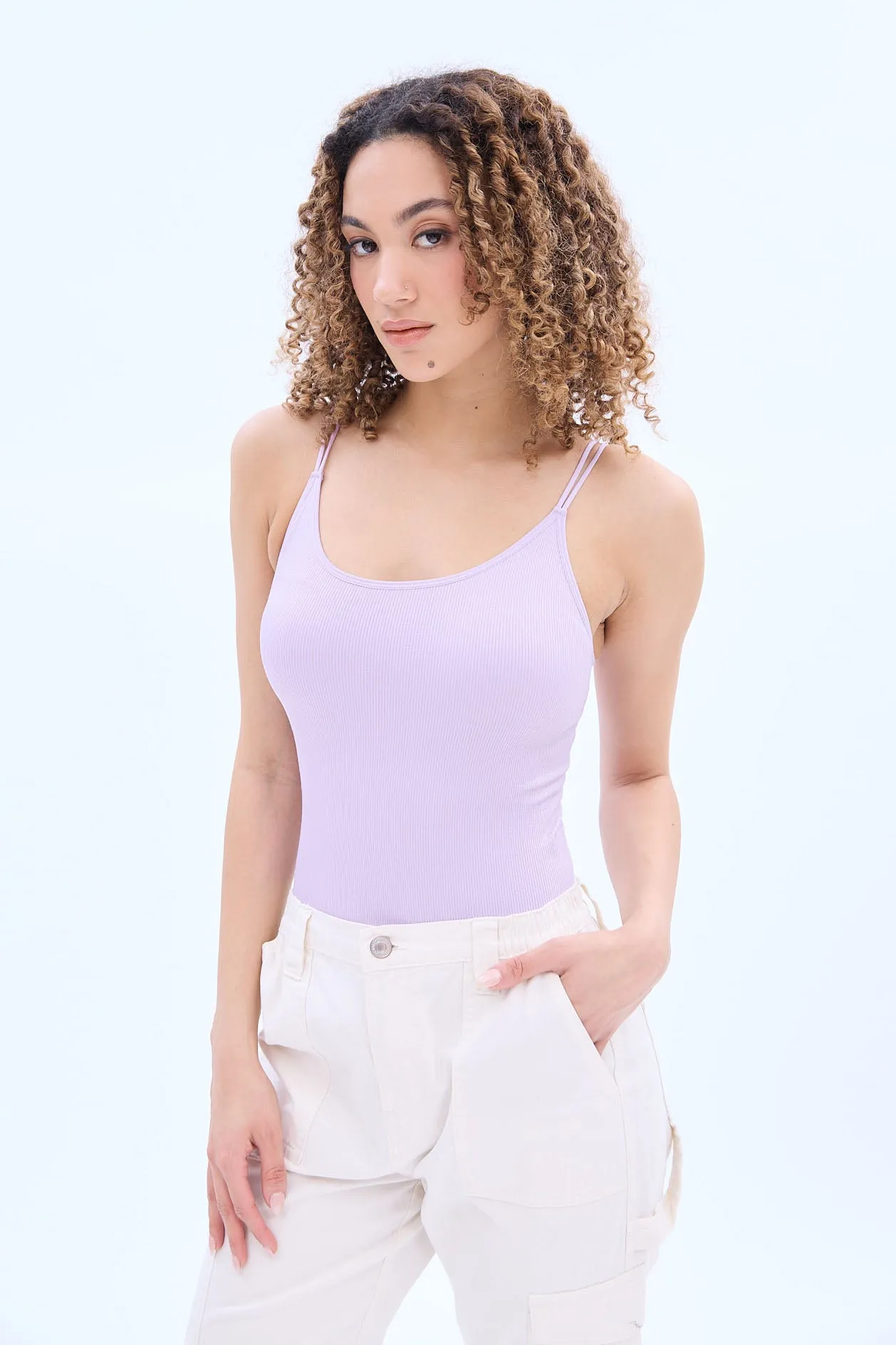 Seamless Bungee Strap Cami Bodysuit