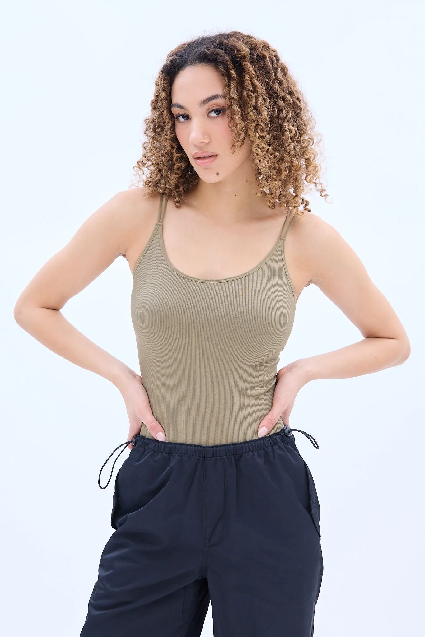 Seamless Bungee Strap Cami Bodysuit