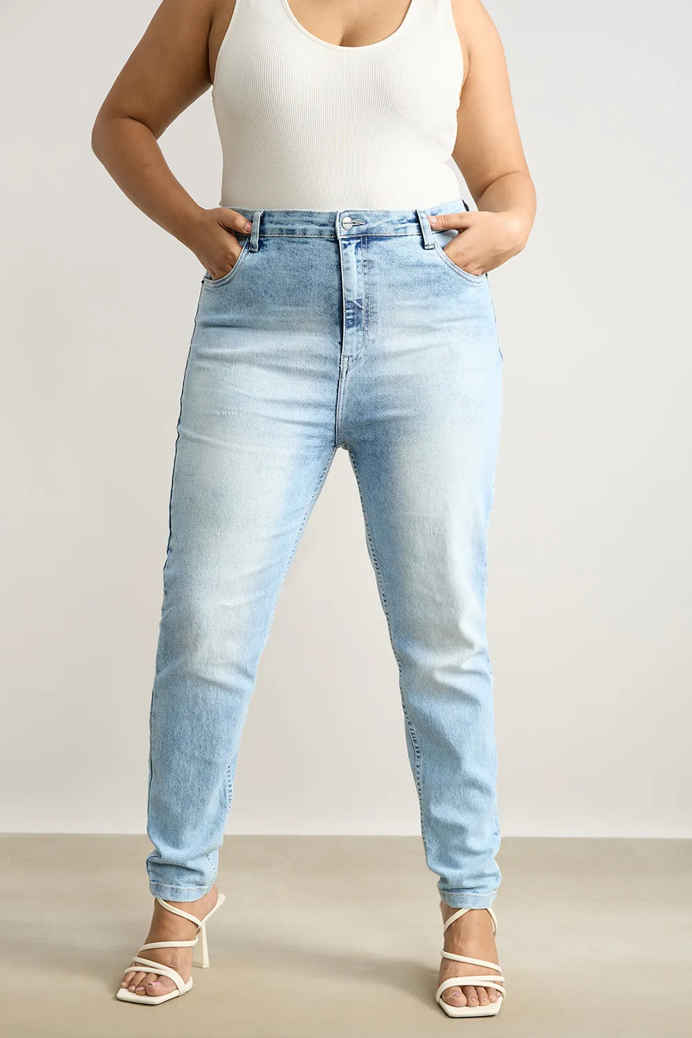 Skinny Fit Jeans-Ice Blue Wash
